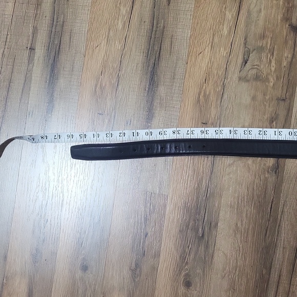 PERRY ELLIS Black portfolio #1P32030 Full Grain Cowhide Lined on Leather Belt - Picture 8 of 11